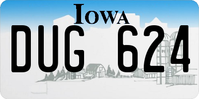 IA license plate DUG624