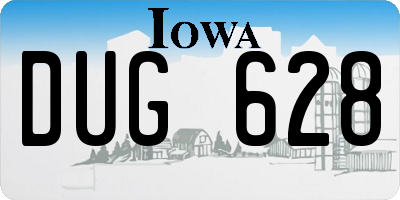 IA license plate DUG628