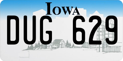 IA license plate DUG629