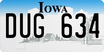 IA license plate DUG634