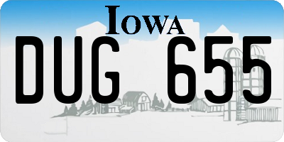 IA license plate DUG655