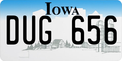 IA license plate DUG656