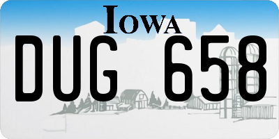 IA license plate DUG658