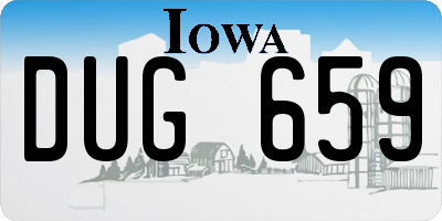 IA license plate DUG659