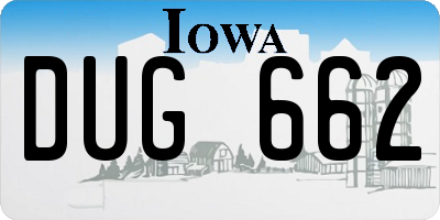 IA license plate DUG662
