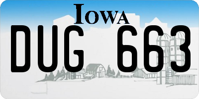 IA license plate DUG663