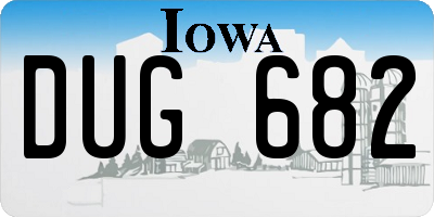 IA license plate DUG682