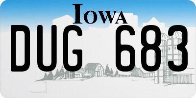 IA license plate DUG683