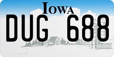 IA license plate DUG688