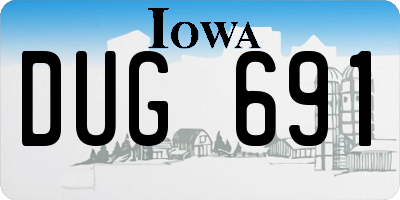 IA license plate DUG691