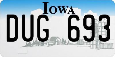 IA license plate DUG693