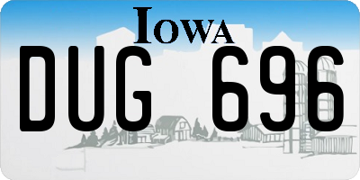 IA license plate DUG696