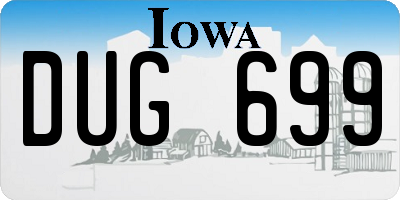 IA license plate DUG699