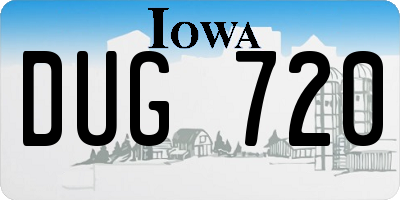 IA license plate DUG720