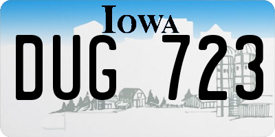 IA license plate DUG723