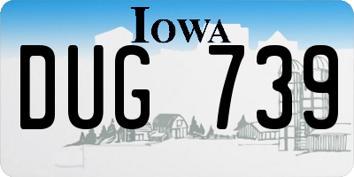 IA license plate DUG739