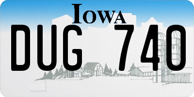 IA license plate DUG740