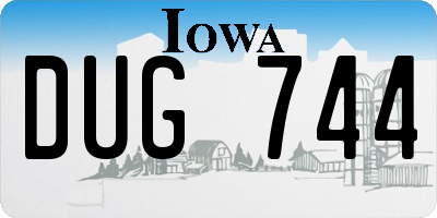 IA license plate DUG744