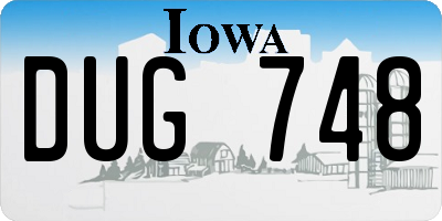 IA license plate DUG748