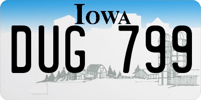 IA license plate DUG799