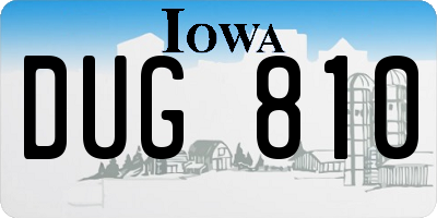 IA license plate DUG810