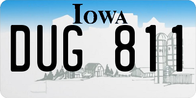 IA license plate DUG811
