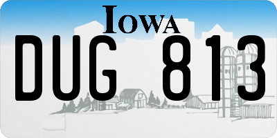 IA license plate DUG813