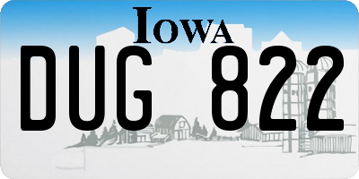 IA license plate DUG822