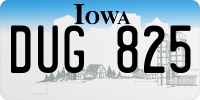 IA license plate DUG825