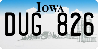 IA license plate DUG826