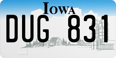 IA license plate DUG831