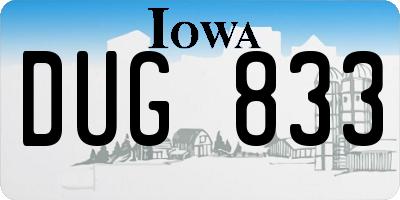 IA license plate DUG833