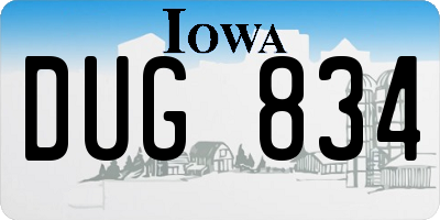 IA license plate DUG834