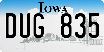 IA license plate DUG835