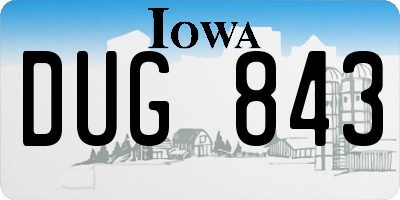 IA license plate DUG843