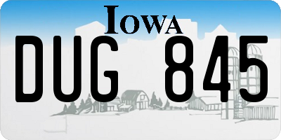 IA license plate DUG845