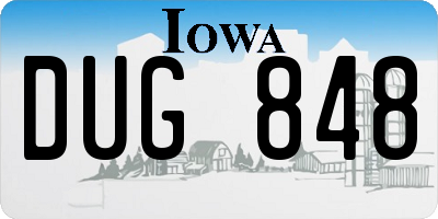 IA license plate DUG848