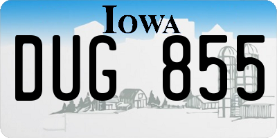 IA license plate DUG855