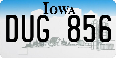 IA license plate DUG856