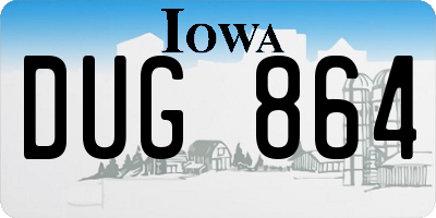 IA license plate DUG864