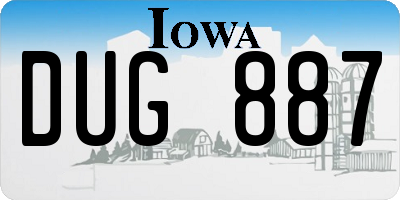 IA license plate DUG887