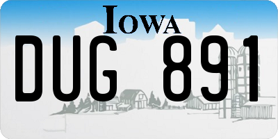IA license plate DUG891