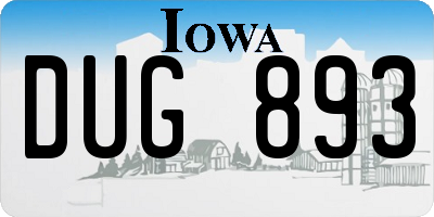 IA license plate DUG893