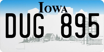 IA license plate DUG895