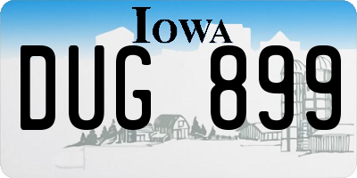 IA license plate DUG899