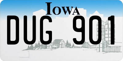 IA license plate DUG901