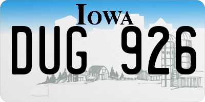 IA license plate DUG926