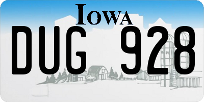 IA license plate DUG928