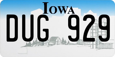 IA license plate DUG929