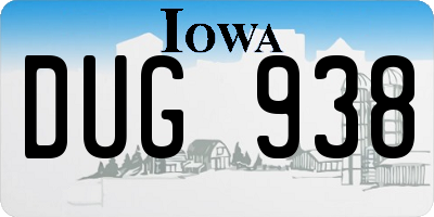 IA license plate DUG938